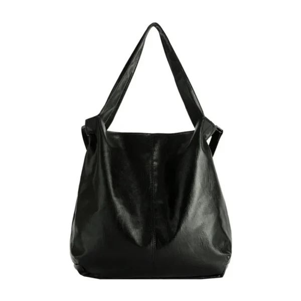 Grand sac à main rétro noir
