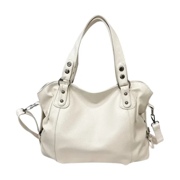 Grand sac à main souple blanc