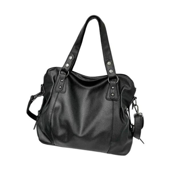 Grand sac à main souple noir