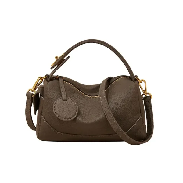 Petit sac à main en cuir marron