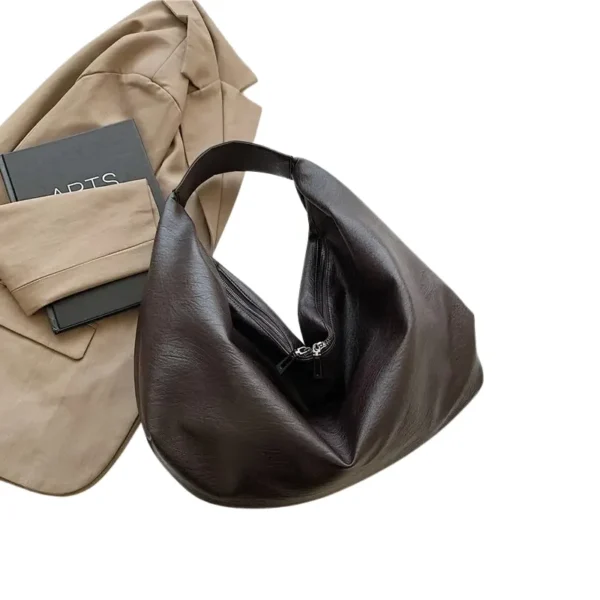Sac à main grande capacité marron