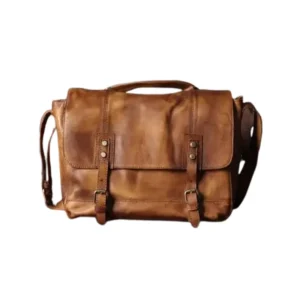 Sac à main vintage en cuir marron