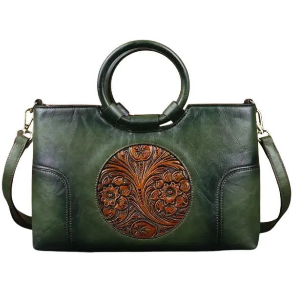 Sac à main vintage femme vert