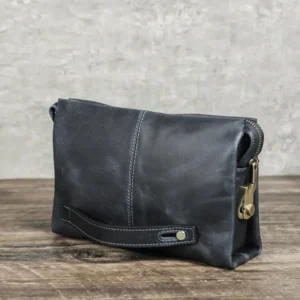 Petit sac à main homme en cuir