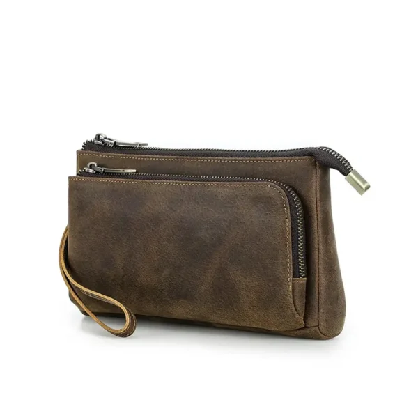 Pochette en cuir pour homme