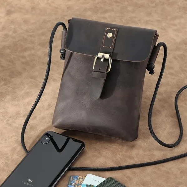Sac à main bandoulière homme petit format vintage