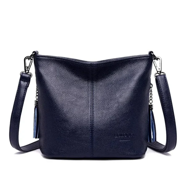 Sac à main blanc en bandoulière bleu