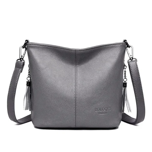 Sac à main blanc en bandoulière gris