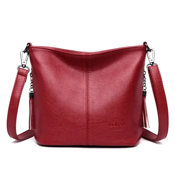 Sac à main blanc en bandoulière rouge