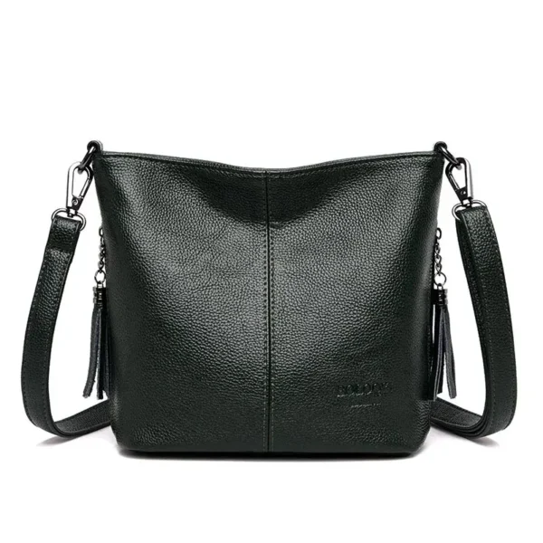 Sac à main blanc en bandoulière vert foncé