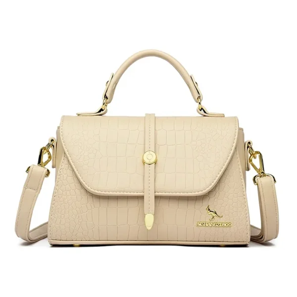 Sac à main bleu rétro beige