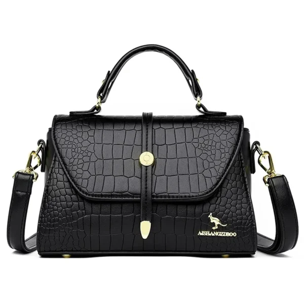 Sac à main bleu rétro noir
