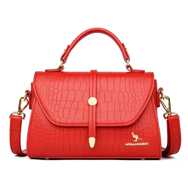Sac à main bleu rétro rouge