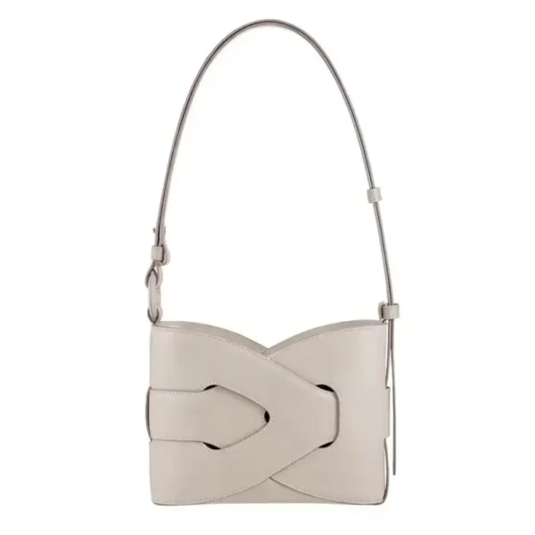 Sac à main camel en cuir blanc