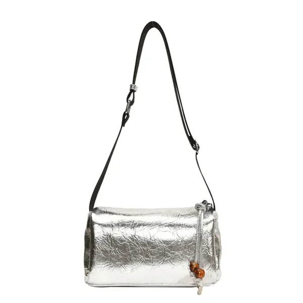 Sac à main doré brillant argenté