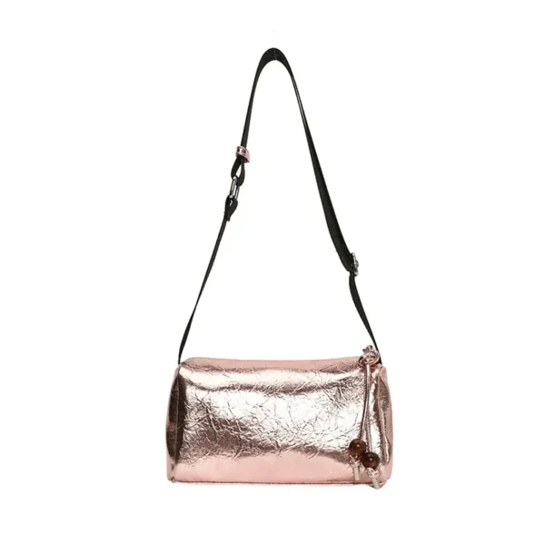 Sac à main doré brillant rose