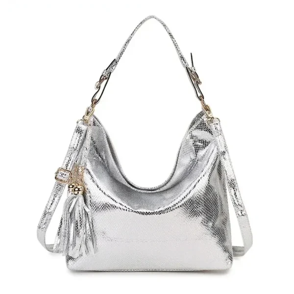Sac à main doré chic argenté