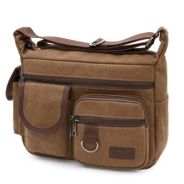 Sac à main homme en bandoulière camel