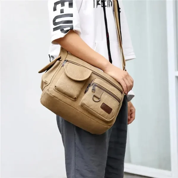 Sac à main homme en bandoulière multipoche
