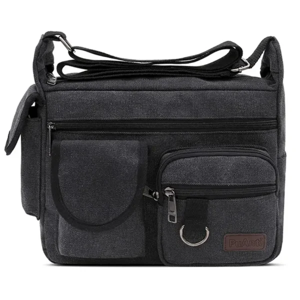 Sac à main homme en bandoulière noir
