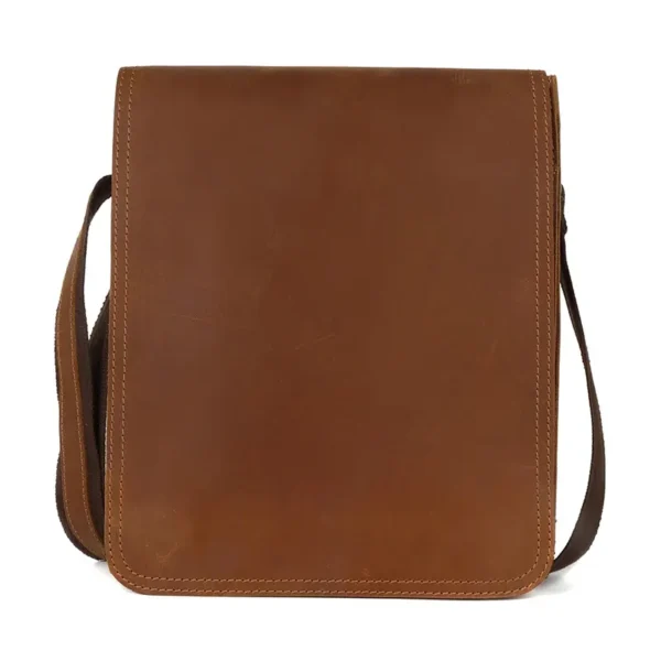 Sac à main homme en cuir camel