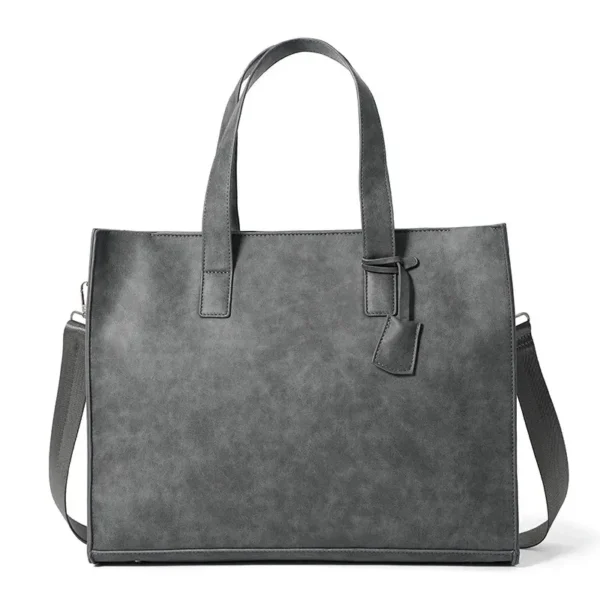 Sac à main homme en cuir vintage gris