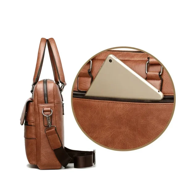 Sac à main noir sacoche pour homme multipoche