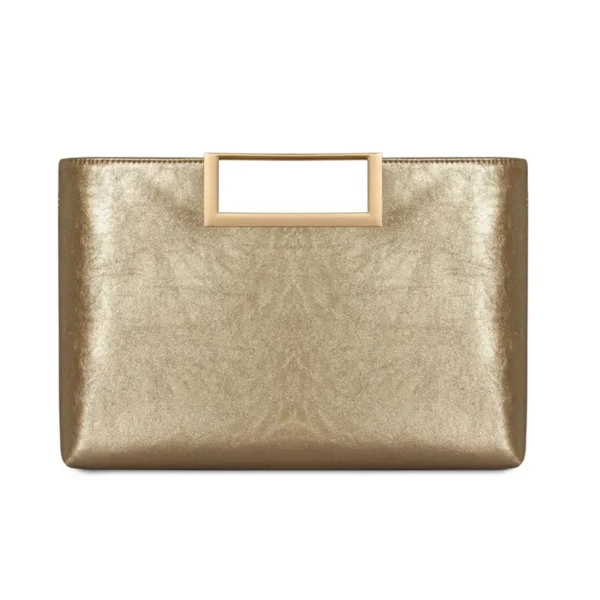 Sac à main pochette chic doré