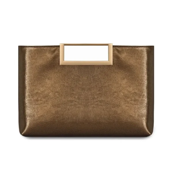 Sac à main pochette chic marron