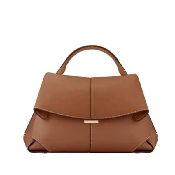 Sac à main pour femme en cuir camel