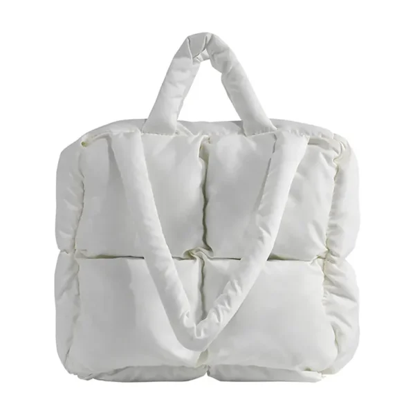 Sac à main rose matelassé blanc