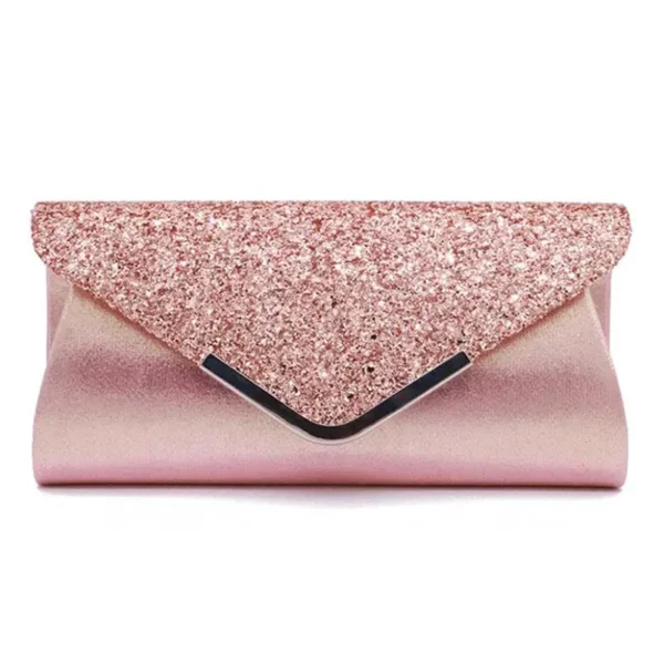 Sac à main rose pochette brillante