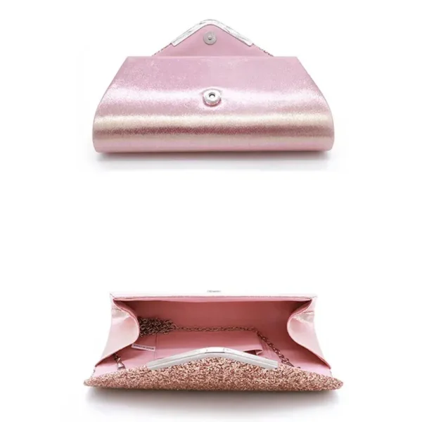 Sac à main rose pochette brillante chic
