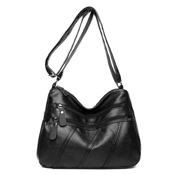 Sac à main rouge en bandoulière noir