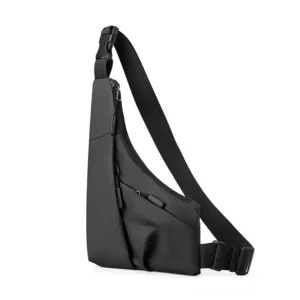 Sac à main triangulaire pour homme noir