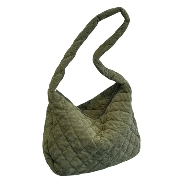 Sac à main vert en velours côtelé