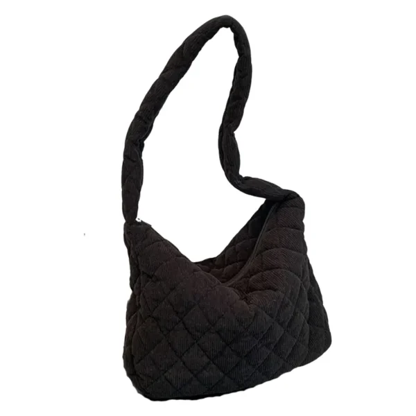 Sac à main vert en velours côtelé noir