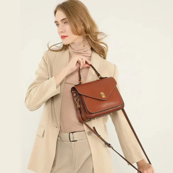 Sac à main vert rétro tendance