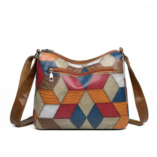 Sac à main vintage multicolore