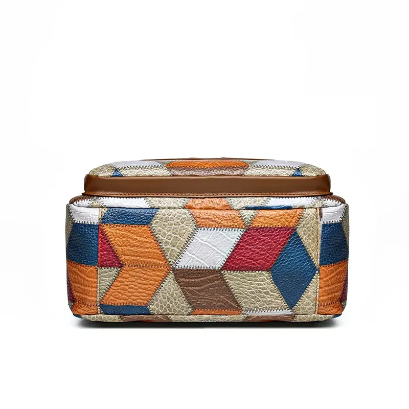 Sac à main vintage multicolore multipoches