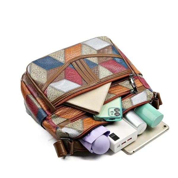 Sac à main vintage multicolore tendance