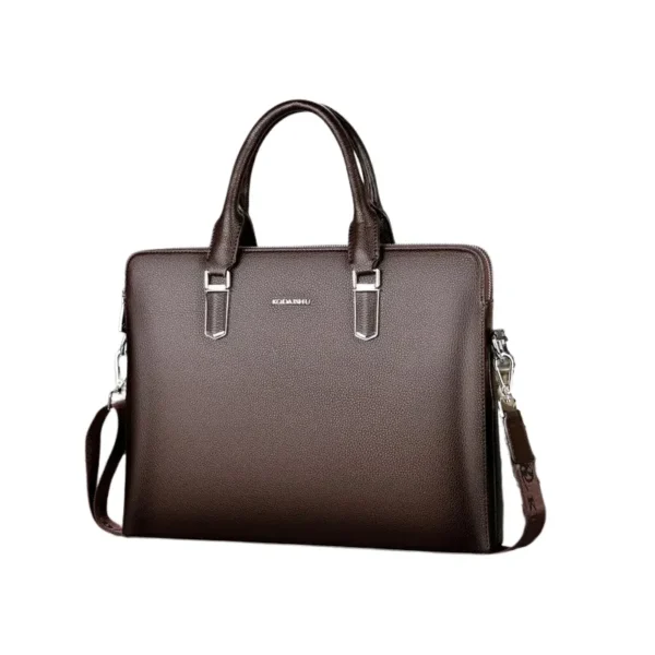 Sac à main vintage pour homme en cuir marron