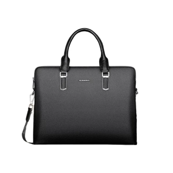 Sac à main vintage pour homme en cuir noir