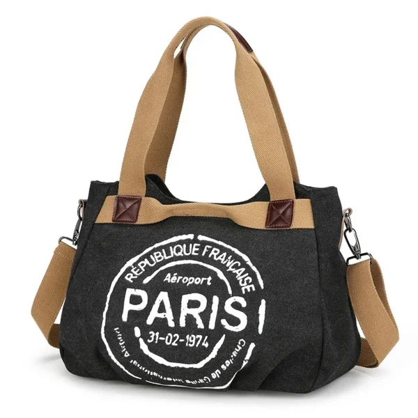 Grand sac à main en toile image principal