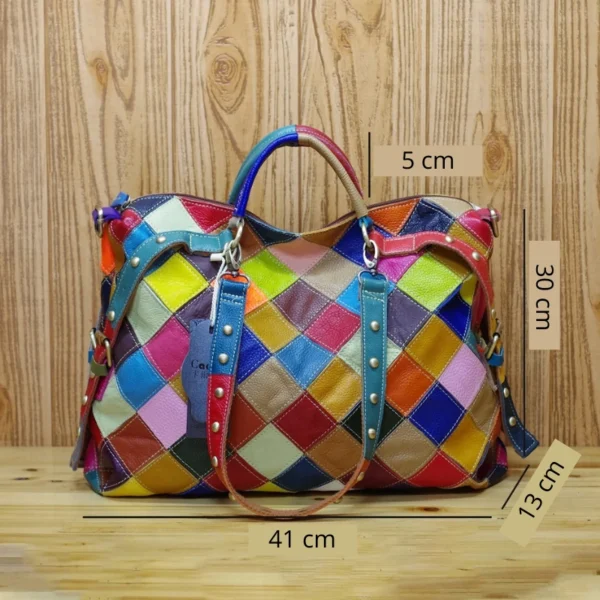 Grand sac à main multicolore – Image 4