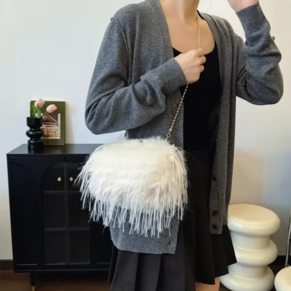 Petit sac à main élégant blanc femme