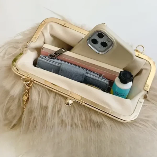 Petit sac à main élégant intérieur avec affaires