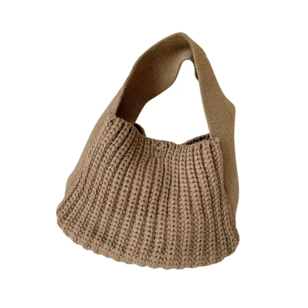 Petit sac à main en crochet marron