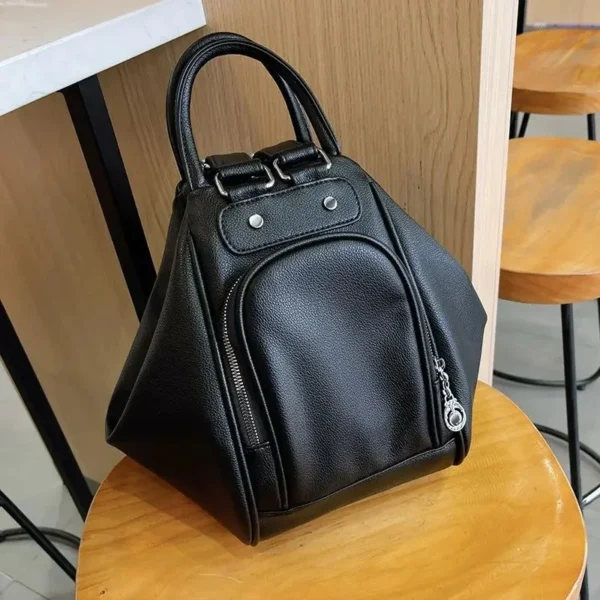 Sac à dos à main en cuir réglable