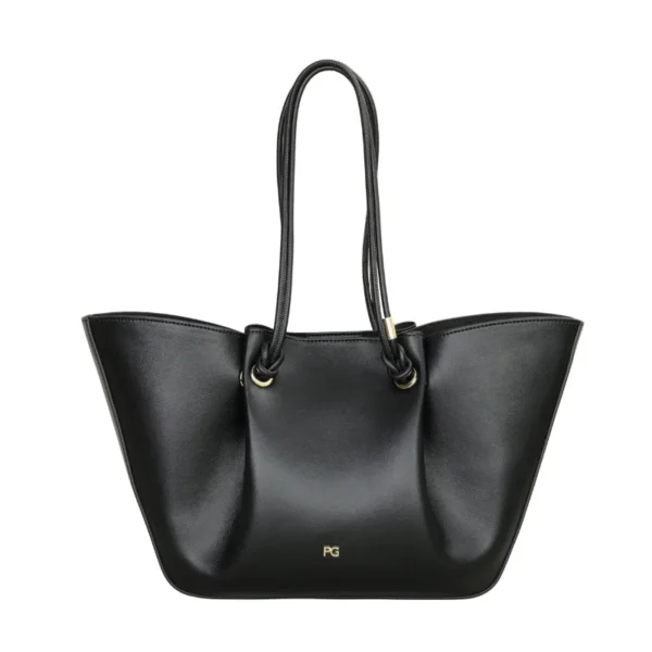 Sac à main chic grand format épuré noir